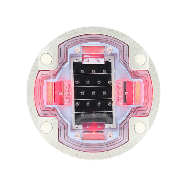 4 ốc vít được nhúng Đèn đánh dấu vỉa hè Đường đi đường Solar Panel 2.5V 250MA