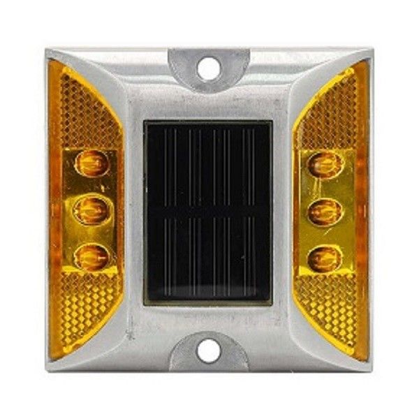 Màu vàng Mặt trời đường phản xạ IP68 chống nước 6pcs Đèn sáng cao